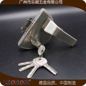 雙開(kāi)門(mén)帶把手圓形玻璃門(mén)鎖