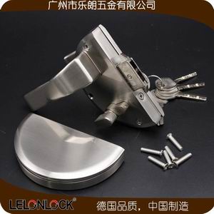 雙開(kāi)門(mén)帶把手圓形玻璃門(mén)鎖